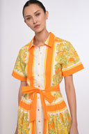 Drew Midi Dress in Orange Blossom