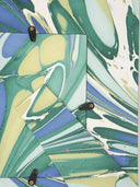 Inner Child Picture Frame Hand-Marbled Large Wall Picture Frame in Green & Blue