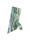 Inner Child Picture Frame Hand-Marbled Large Wall Picture Frame in Green & Blue