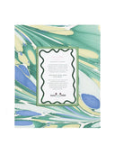 Inner Child Picture Frame Hand-Marbled Large Wall Picture Frame in Green & Blue