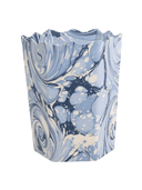 Inner Child Storage Bin Hand-Marbled Scallop Waste Bin / Storage Bin in Ocean Wave