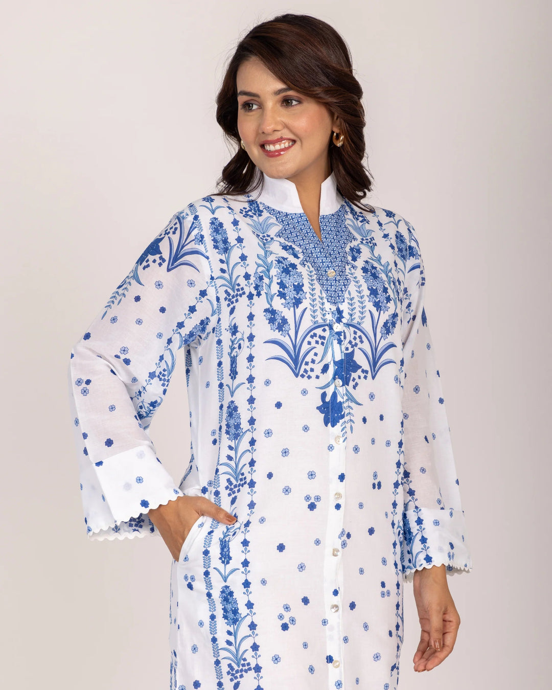 IslaPayal Dress Mykonos Shirt Dress in Hyacinth Blue