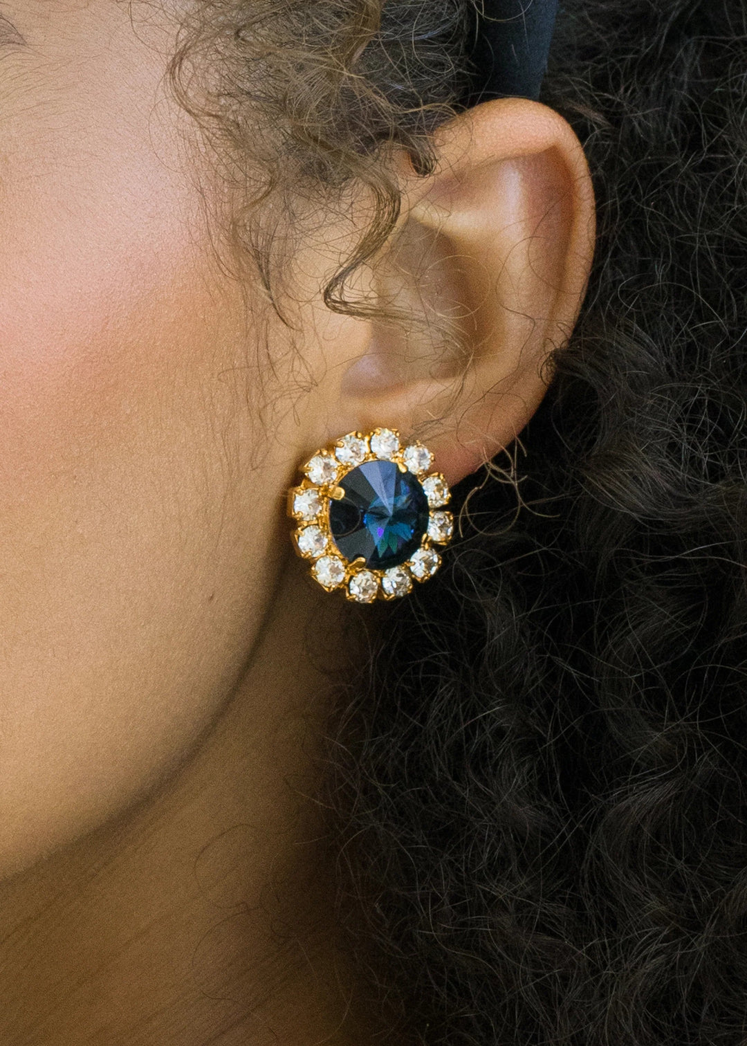Jennifer Behr Earrings Dominque Stud Earrings - Sapphire