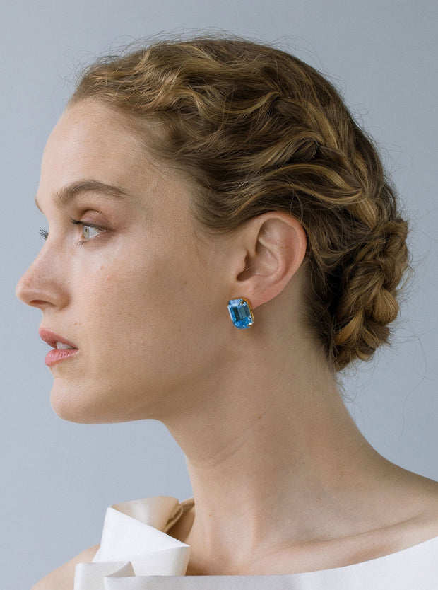 Jennifer Behr Earrings Jennifer Behr | Shiloh Aqua Stud Earrings