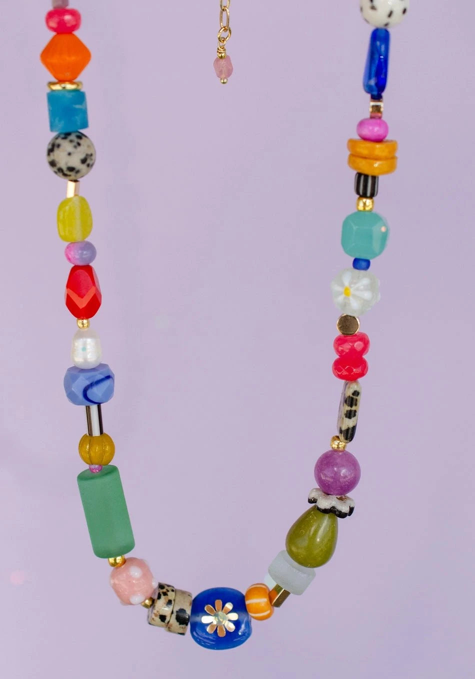 Jill Makes Necklace Winona Bright Colorful Beaded Necklace