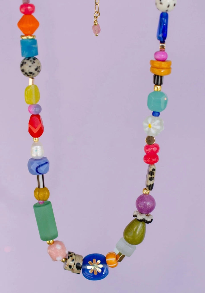 Jill Makes Necklace Winona Bright Colorful Beaded Necklace