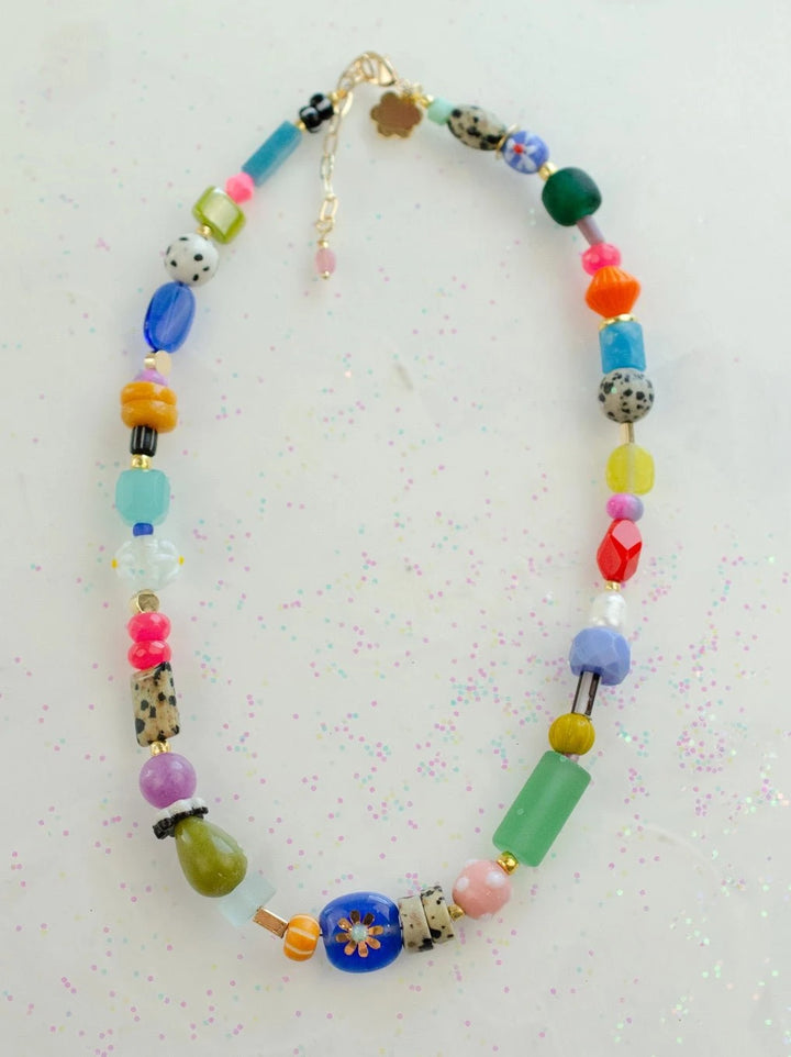 Jill Makes Necklace Winona Bright Colorful Beaded Necklace