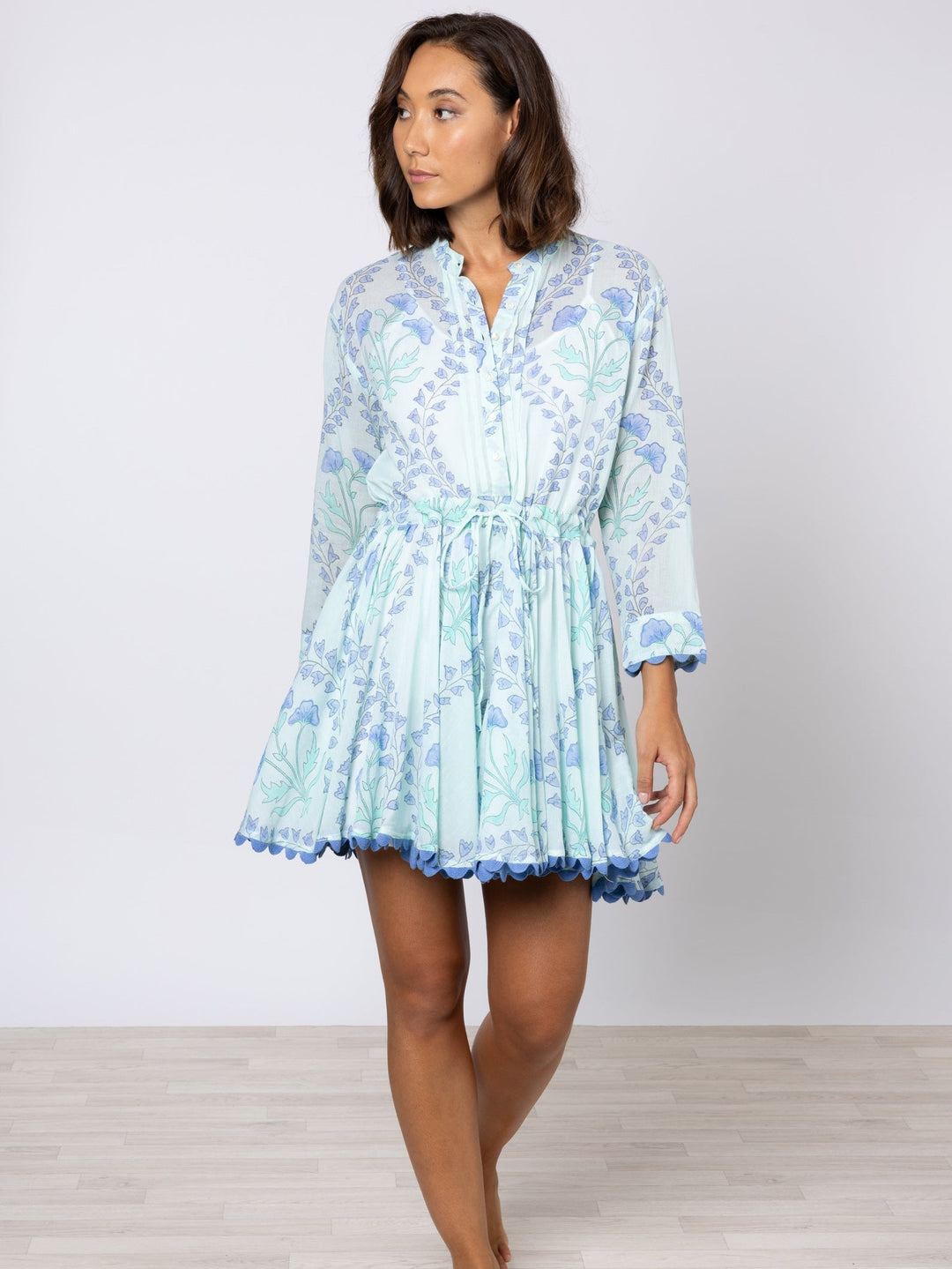 Juliet Dunn Dress Aqua & Blue Mini Dress
