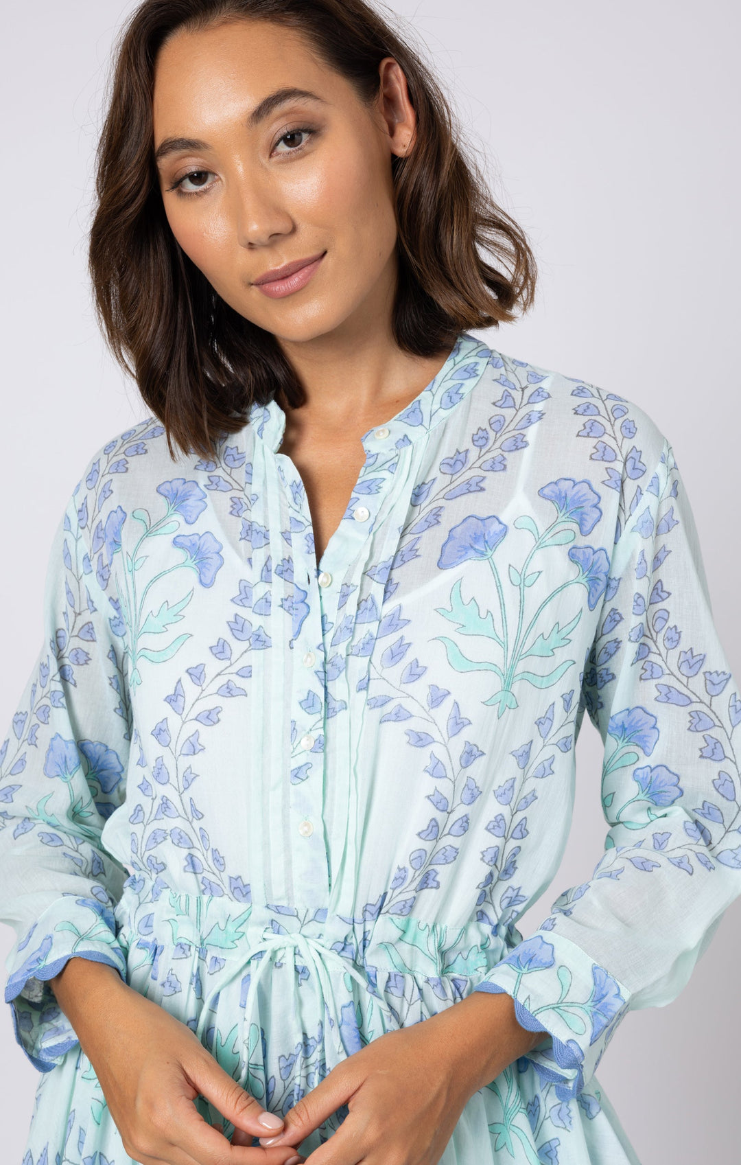 Juliet Dunn Dress Aqua & Blue Mini Dress