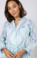 Juliet Dunn Dress Aqua & Blue Mini Dress