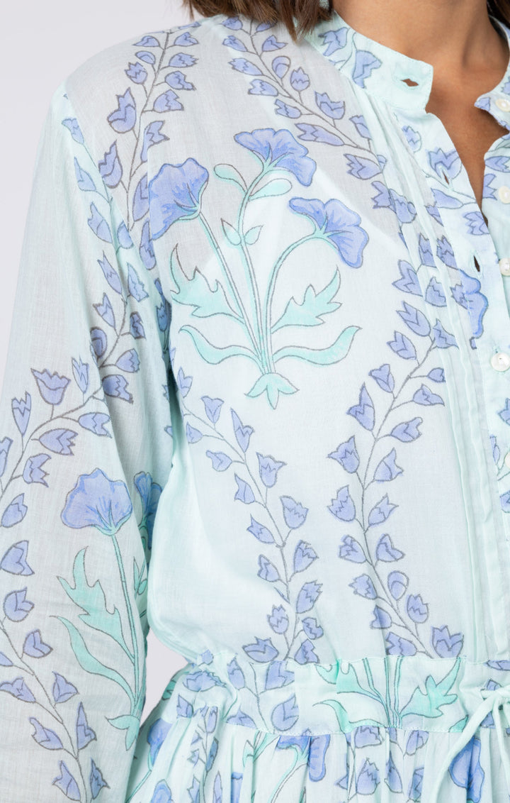 Juliet Dunn Dress Aqua & Blue Mini Dress