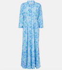 Juliet Dunn Dress Powder Blue & Royal Blue Maxi Dress