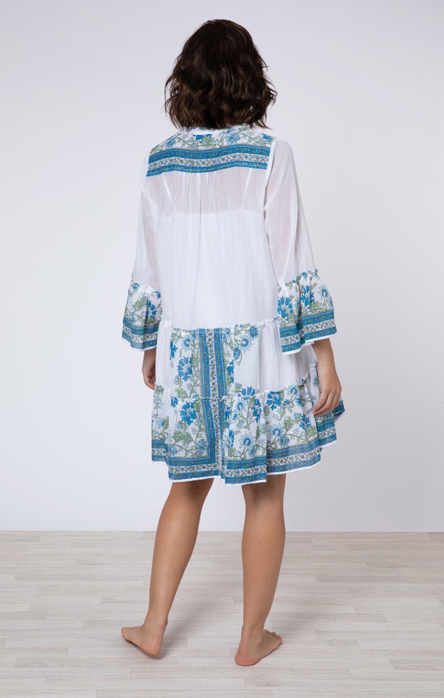 holiday◆RUSSELL BORDER MINI DRESS/FREE/コットン/BLU/ボーダー/21101517 holiday(ホリデイ) / RUSSELL BORDER MINI DRESS/FREE/コットン