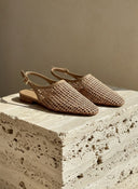 Kaanas Shoes Zenna Macrame Dance Slingback in Honey