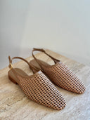 Kaanas Shoes Zenna Macrame Dance Slingback in Honey