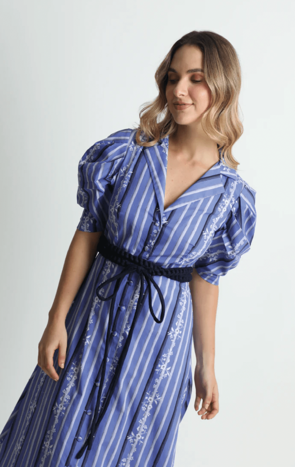 Caroline Maxi Dress in Bamboo Blue Medium / Blue Caroline Maxi Dress in Bamboo Blue Medium / Blue