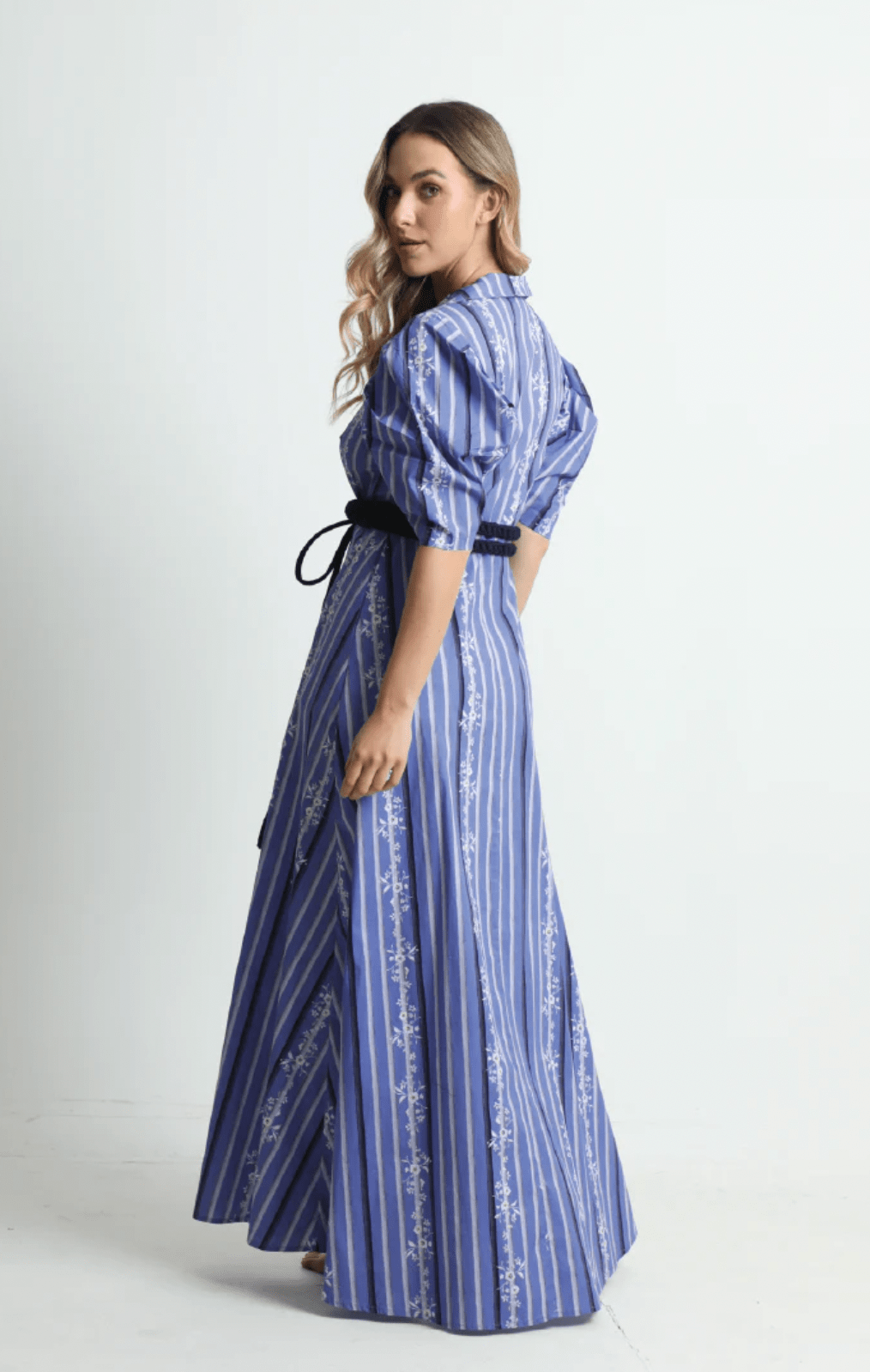 Caroline Maxi Dress in Bamboo Blue Medium / Blue Caroline Maxi Dress in Bamboo Blue Medium / Blue
