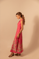 Kleid Dress Isla Maxi in Magenta Daisy