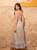 Kleid Dress Ravenna Maxi Dress in Orange and Blue