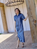 The Kris Dress | Navy Shine