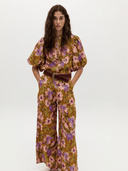 Lanhtropy Pants Culotte Linen Pants in Marly Print