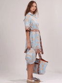 Las Sureñas Dress Africa Light Blue Poplin Short Dress