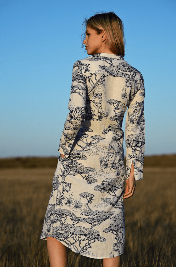 Las Sureñas Dress Tunic Dress in Safari White