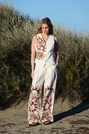 Las Sureñas Pant White Flower Tiger Pant