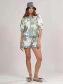 Las Sureñas Top Africa Green Balloon Shirt