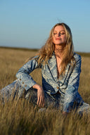 Las Sureñas Top Safari Blazer Light Blue