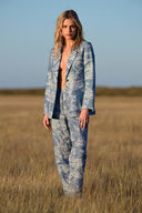 Las Sureñas Top Safari Blazer Light Blue