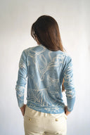 Las Sureñas Top Safari Light Blue Cashmere Sweater
