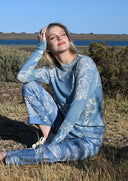 Las Sureñas Top Safari Light Blue Cashmere Sweater
