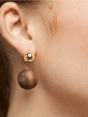Lauren Amble Earrings Wooden Ball Drop Earrings