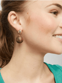 Lauren Amble Earrings Wooden Ball Drop Earrings