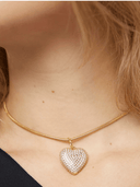 Lauren Amble Pendant Pave Puffy Heart Pendant