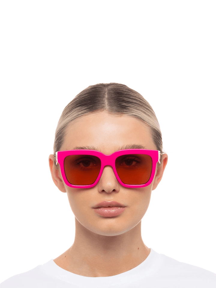 Le Specs Sunglasses Tradeoff in Hot Pink