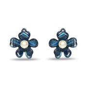 Lele Sadoughi Earrings Lele Sadoughi | Tile Blue Azalea Button Earrings