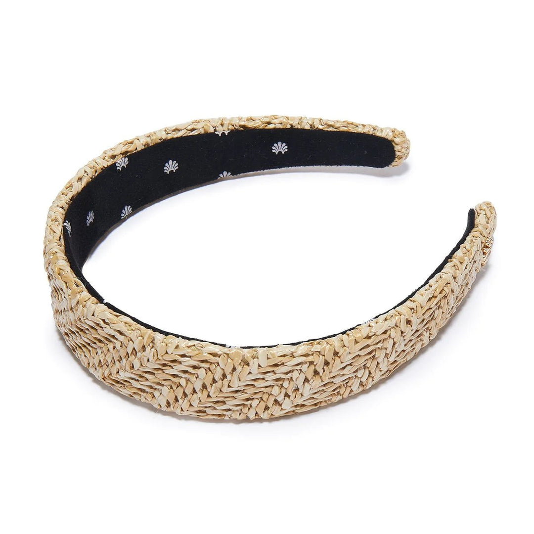 Lele Sadoughi Headband Natural Raffia Bessette Headband