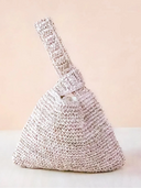 LIKHÂ Clutch Dusty Rose Crochet Knot Bag