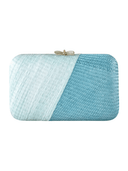 LIKHÂ Clutch Powder Blue Kimono Woven Clutch