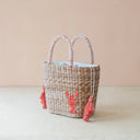 LIKHÂ Tote Mini Woven Tote Bag with Embroidered Lobster