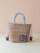 LIKHÂ Tote Mini Woven Tote Bag with Embroidered Sardine Can