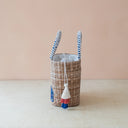 LIKHÂ Tote Mini Woven Tote Bag with Embroidered Sardine Can