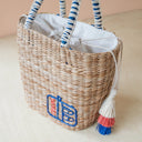 LIKHÂ Tote Mini Woven Tote Bag with Embroidered Sardine Can