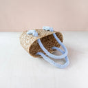 LIKHÂ Tote Powder Blue Small Seagrass Tote Bag with Wrapped Handles