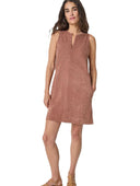 Lilla P Dress Terry Zip Dress in Bark
