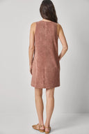 Lilla P Dress Terry Zip Dress in Bark