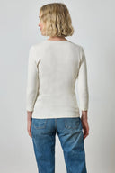 Lilla P Top 3/4 Sleeve V-neck in Rope