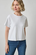 Lilla P Top Organic Boxy Tee in White